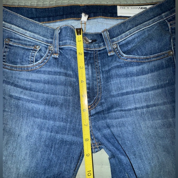Rag & Bone ankle skinny raw hem Jeans. Size 29. EUC. Color CLN LLY DALE - Picture 8 of 14
